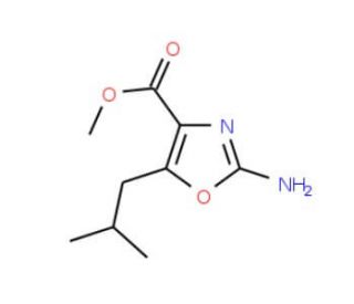 Methyl 2-amino-5-isobutyloxazole-4-carboxylate (CAS 1072944-88-7) - chemical structure image