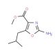 Methyl 2-amino-5-isobutyloxazole-4-carboxylate (CAS 1072944-88-7) - chemical structure image