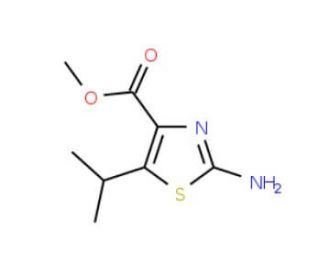 Methyl 2-amino-5-isopropyl-1,3-thiazole-4-carboxylate (CAS 81569-25-7) - chemical structure image
