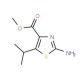 Methyl 2-amino-5-isopropyl-1,3-thiazole-4-carboxylate (CAS 81569-25-7) - chemical structure image