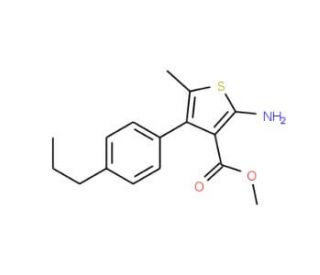 Methyl 2-amino-5-methyl-4-(4-propylphenyl)-thiophene-3-carboxylate - chemical structure image