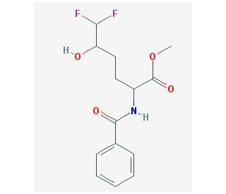 methyl 2-(benzoylamino)-6,6-difluoro-5-hydroxyhexanoate - chemical structure image