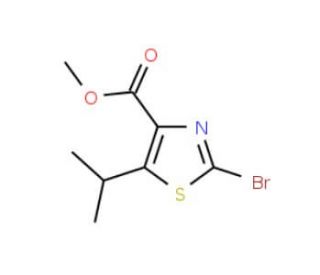 Methyl 2-bromo-5-isopropyl-1,3-thiazole-4-carboxylate (CAS 81569-28-0) - chemical structure image