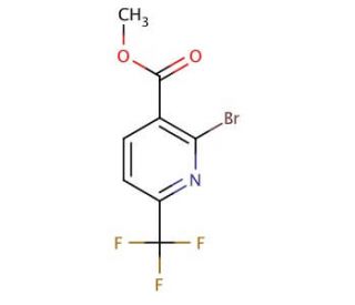 Methyl 2-bromo-6-(trifluoromethyl)nicotinate (CAS 144740-56-7) - chemical structure image