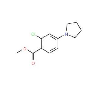 Methyl 2-chloro-4-(1-pyrrolidinyl)-benzenecarboxylate (CAS 175153-38-5) - chemical structure image