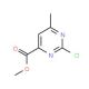 Methyl 2-chloro-4-methylpyrimidine-6-carboxylate (CAS 89793-11-3) - chemical structure image