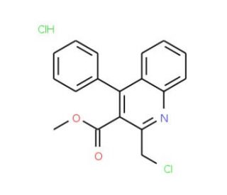 methyl 2-(chloromethyl)-4-phenylquinoline-3-carboxylate hydrochloride - chemical structure image