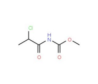 methyl 2-chloropropanoylcarbamate (CAS 24224-08-6) - chemical structure image