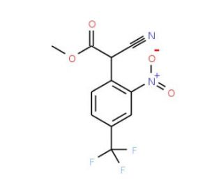 Methyl 2-cyano-2-[2-nitro-4-(trifluoromethyl)phenyl]acetate (CAS 13544-05-3) - chemical structure image