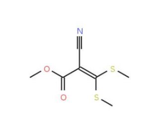 Methyl 2-cyano-3,3-di(methylthio)acrylate (CAS 3490-92-4) - chemical structure image