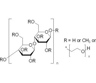 Methyl 2-hydroxyethyl cellulose (CAS 9032-42-2) - chemical structure image