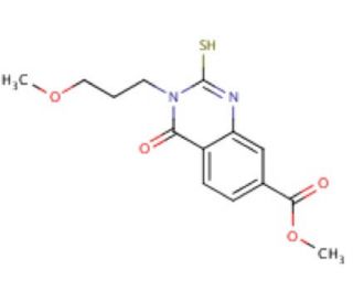 methyl 2-mercapto-3-(3-methoxypropyl)-4-oxo-3,4-dihydroquinazoline-7-carboxylate - chemical structure image