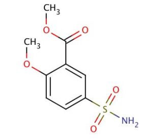 Methyl 2-methoxy-5-sulfamoylbenzoate (CAS 33045-52-2) - chemical structure image