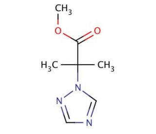 Methyl 2-methyl-2-(1H-1,2,4-triazol-1-yl)-propanoate - chemical structure image