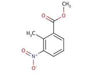 Methyl 2-methyl-3-nitrobenzoate (CAS 59382-59-1) - chemical structure image