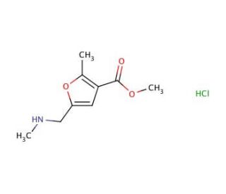 methyl 2-methyl-5-[(methylamino)methyl]-3-furoate hydrochloride - chemical structure image