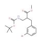 Methyl 2-N-Boc-2-aminomethyl-3-(3-bromo-phenyl)-propionate (CAS 886366-58-1) - chemical structure image