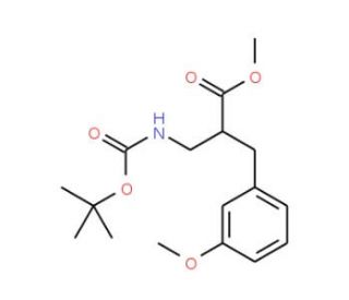 Methyl 2-N-Boc-2-aminomethyl-3-(3-methoxy-phenyl)-propionate - chemical structure image
