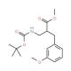Methyl 2-N-Boc-2-aminomethyl-3-(3-methoxy-phenyl)-propionate - chemical structure image