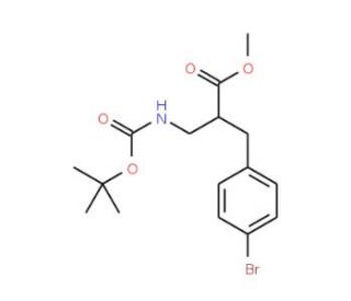 Methyl 2-N-Boc-2-aminomethyl-3-(4-bromo-phenyl)-propionate - chemical structure image