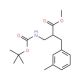 Methyl 2-N-Boc-2-aminomethyl)-3-m-tolyl-propionate (CAS 886366-61-6) - chemical structure image