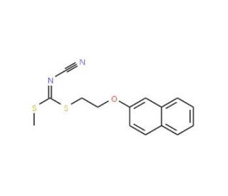Methyl [2-(naphthalen-2-yloxy)ethyl]cyano-carbonimidodithioate - chemical structure image