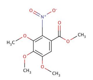 Methyl 2-nitro-3,4,5-trimethoxybenzoate (CAS 5081-42-5) - chemical structure image