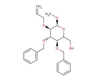 Methyl 2-O-Allyl-3,4-di-O-benzyl-&alpha;-D-mannopyranoside (CAS 210297-56-6) - chemical structure image