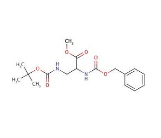 Methyl 2-(S)-[N-[(Benzyloxy)carbonyl]amino-3-[N-[t-butyloxycarbonyl)amino]-propionate - chemical structure image