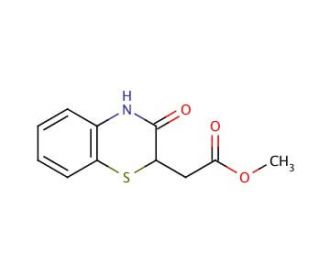 Methyl [2H-1,4-benzothiazin-3(4H)-one-2-yl] acetate (CAS 7556-63-0) - chemical structure image