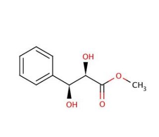 Methyl (2R,3S)-(&plus;)-2,3-dihydroxy-3-phenylpropionate (CAS 122743-18-4) - chemical structure image