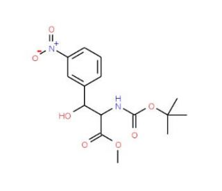 methyl (2R,3S)-2-[(tert-butoxycarbonyl)amino]-3-hydroxy-3-(3-nitrophenyl)propanoate - chemical structure image