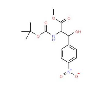 methyl (2R,3S)-2-[(tert-butoxycarbonyl)amino]-3-hydroxy-3-(4-nitrophenyl)propanoate - chemical structure image