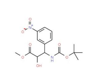 methyl (2R,3S)-3-[(tert-butoxycarbonyl)amino]-2-hydroxy-3-(3-nitrophenyl)propanoate - chemical structure image