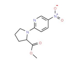 Methyl (2S)-1-(5-nitro-2-pyridinyl)tetrahydro-1H-pyrrole-2-carboxylate (CAS 122092-22-2) - chemical structure image