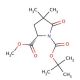 Methyl (2S)-1-(tert-butoxycarbonyl)-4,4-dimethylpyroglutamate (CAS 158392-74-6) - chemical structure image