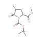 Methyl (2S,4S)-1-(tert-butoxycarbonyl)-4-methylpyroglutamate (CAS 196394-48-6) - chemical structure image