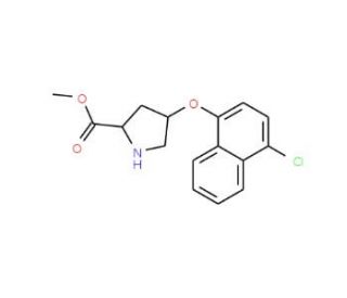 Methyl (2S,4S)-4-[(4-chloro-1-naphthyl)oxy]-2-pyrrolidinecarboxylate - chemical structure image