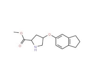 Methyl (2S,4S)-4-(2,3-dihydro-1H-inden-5-yloxy)-2-pyrrolidinecarboxylate - chemical structure image