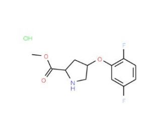 Methyl (2S,4S)-4-(2,5-difluorophenoxy)-2-pyrrolidinecarboxylate hydrochloride - chemical structure image