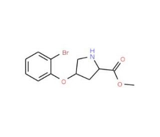 Methyl (2S,4S)-4-(2-bromophenoxy)-2-pyrrolidinecarboxylate - chemical structure image