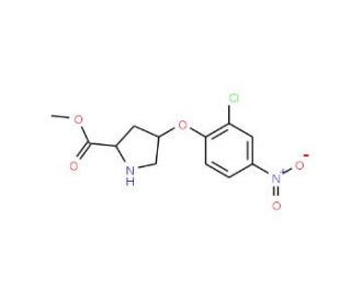 Methyl (2S,4S)-4-(2-chloro-4-nitrophenoxy)-2-pyrrolidinecarboxylate - chemical structure image