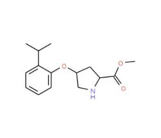 Methyl (2S,4S)-4-(2-isopropylphenoxy)-2-pyrrolidinecarboxylate - chemical structure image