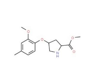 Methyl (2S,4S)-4-(2-methoxy-4-methylphenoxy)-2-pyrrolidinecarboxylate - chemical structure image