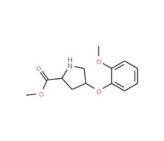 Methyl (2S,4S)-4-(2-methoxyphenoxy)-2-pyrrolidinecarboxylate - chemical structure image