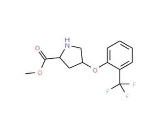 Methyl (2S,4S)-4-[2-(trifluoromethyl)phenoxy]-2-pyrrolidinecarboxylate - chemical structure image