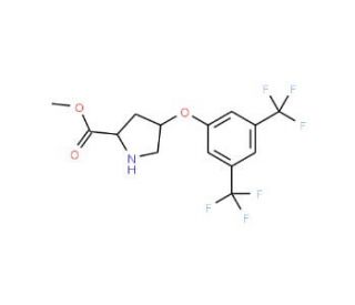 Methyl (2S,4S)-4-[3,5-bis(trifluoromethyl)-phenoxy]-2-pyrrolidinecarboxylate - chemical structure image