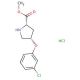 Methyl (2S,4S)-4-(3-chlorophenoxy)-2-pyrrolidinecarboxylate hydrochloride - chemical structure image