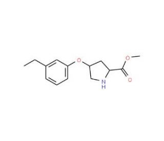 Methyl (2S,4S)-4-(3-ethylphenoxy)-2-pyrrolidinecarboxylate - chemical structure image