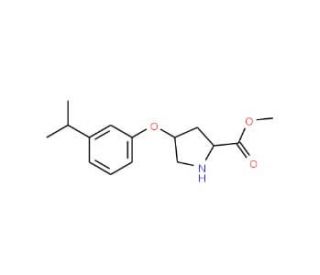 Methyl (2S,4S)-4-(3-isopropylphenoxy)-2-pyrrolidinecarboxylate - chemical structure image
